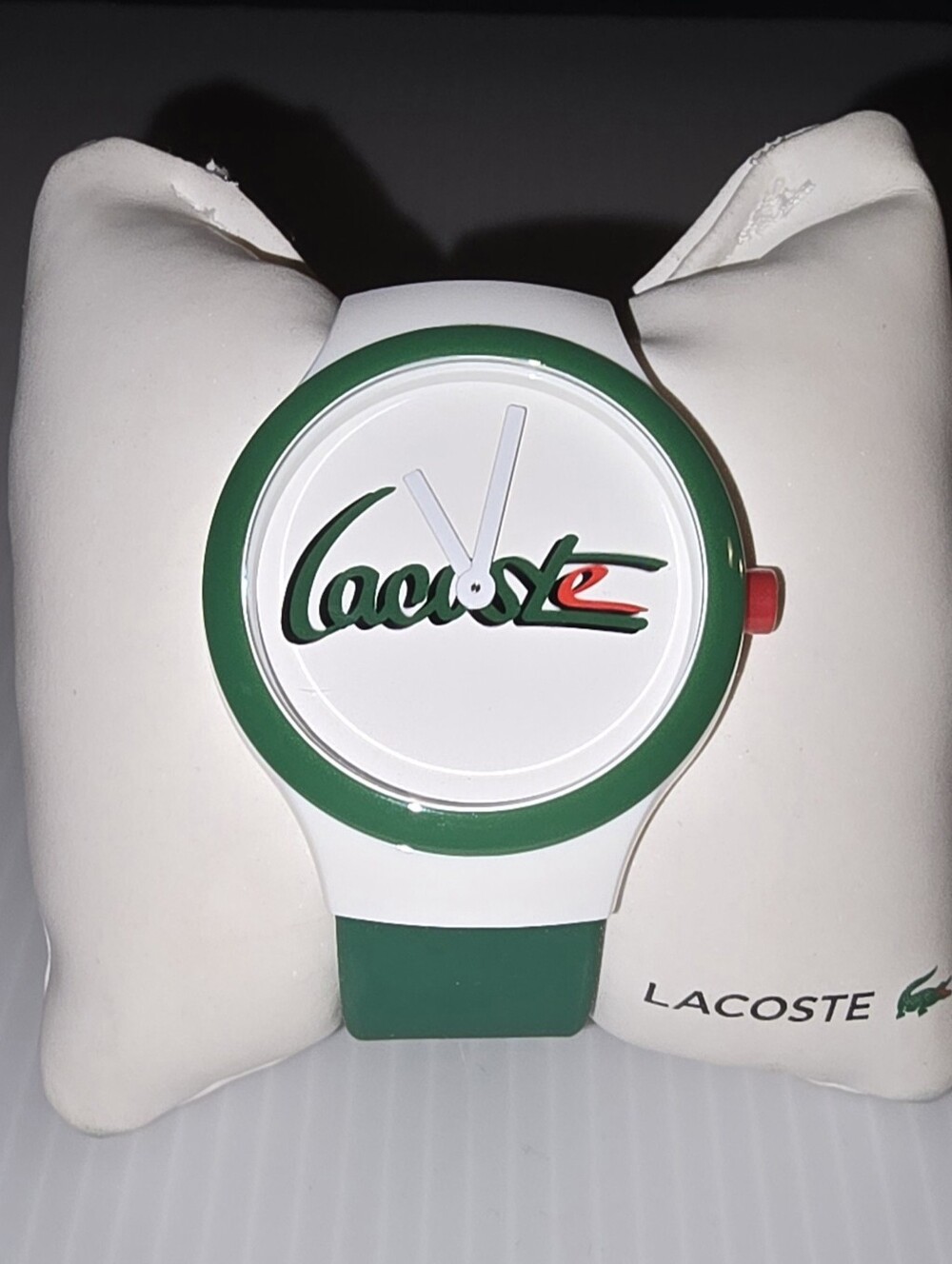 Lacoste Goa Unisex Mens Ladies Wristwatch Wrist Watch Silicone Band Vntg Repro